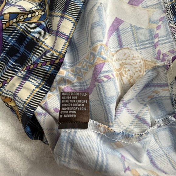 J. McLaughlin Womens Horsebit Equestrian Knit 3/4 Sleeve Top XS Blue Stretch - Picture 5 of 8